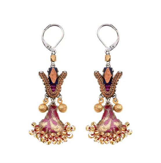 Orecchini Ayala Bar Donna Plum Wine in Lega metallica Cristallo H2388 - H2388